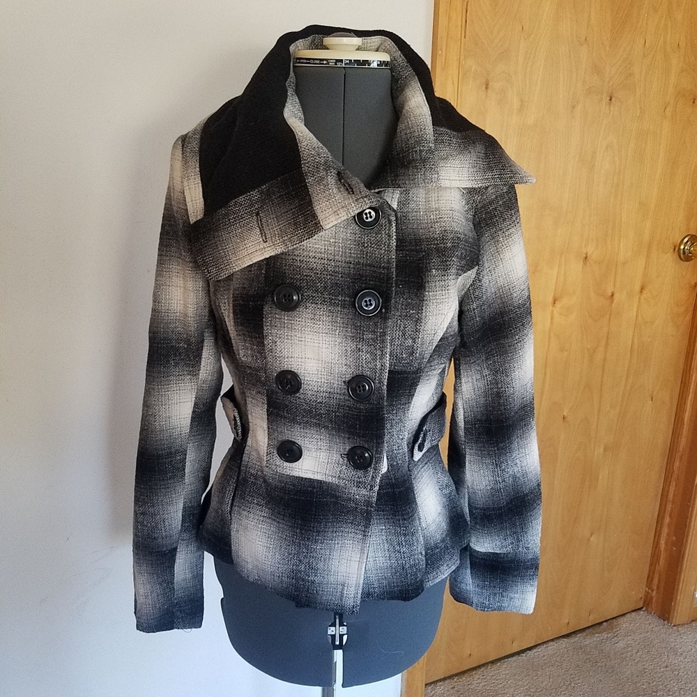 Plaid Peacoat